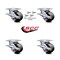 Service Caster 3.25 Inch Glass Filled Nylon Caster Set with Roller Bearings & Brake/Swivel Lock SCC-30CS3420-GFNR-SLB-BSL-4 - alternate 4